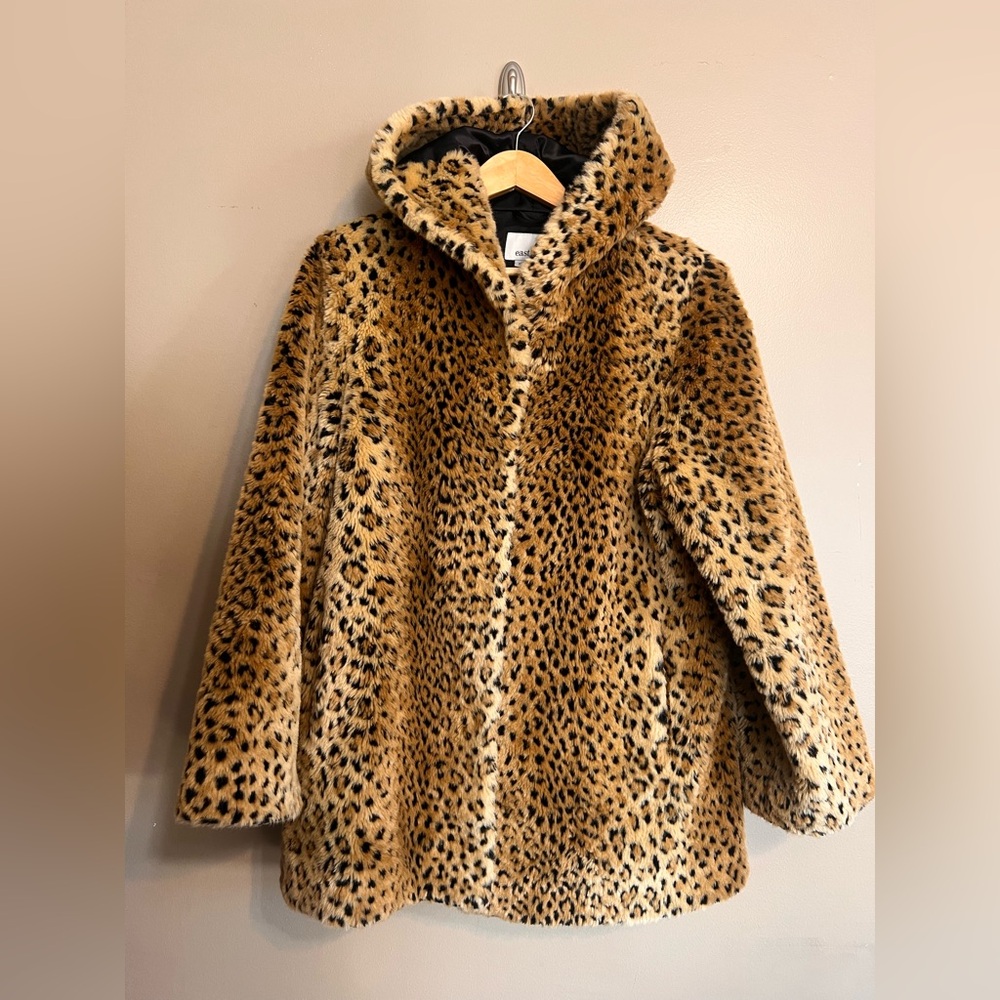 East 5th Animal Print Faux Fur Jacket
